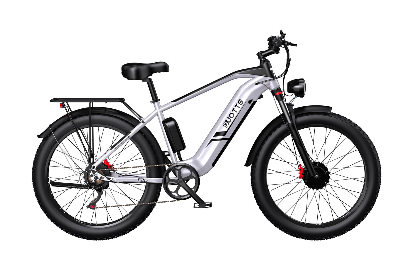 DUOTTS F26 Pro Dual-Motor Electric Bike: 48V 750W*2 Motors, Hydraulic Brakes