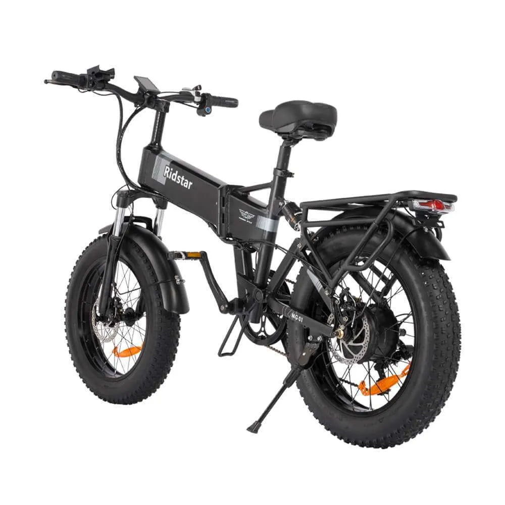 Ridstar H20 Foldable Electric Bike - 1000W, Dual Suspension, 20" Fat Tires