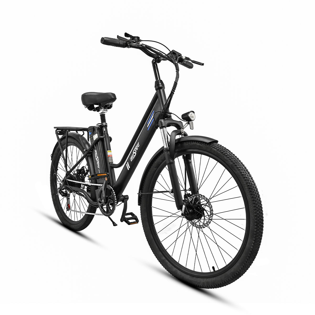 ONESPORT OT18-3 Electric Bike - 26" Wire-Spoke Wheels, 14.4AH Battery, Single-Speed