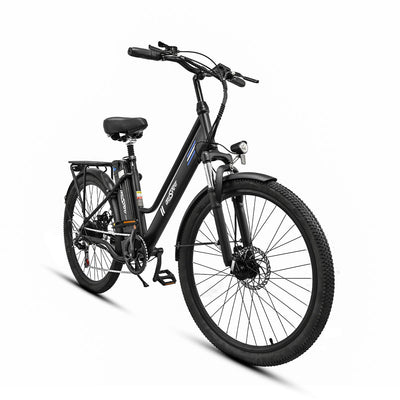 ONESPORT OT18-3 Electric Bike - 26" Wire-Spoke Wheels, 14.4AH Battery, Single-Speed