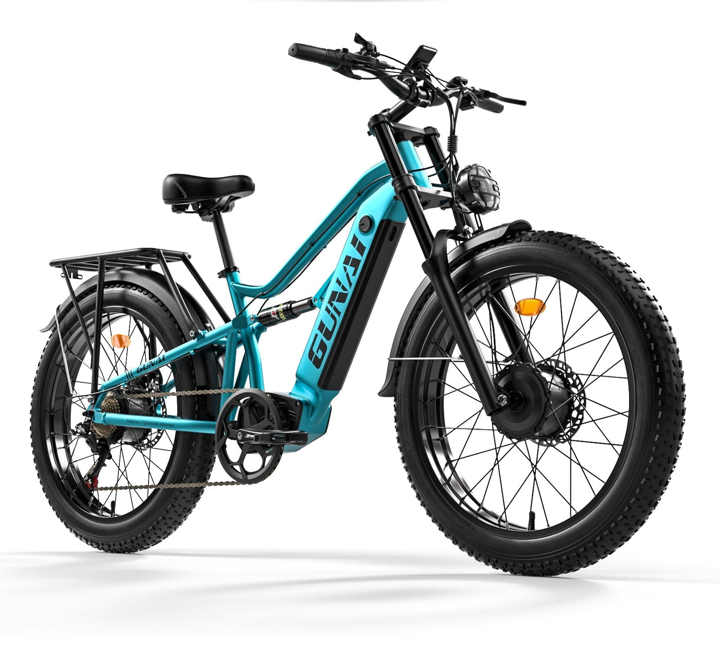 GUNAI-M2 Electric Bike: 48V 1500W Motor, 60KM/h Speed, 17.5Ah Battery, 26x4.0 Fat Tires