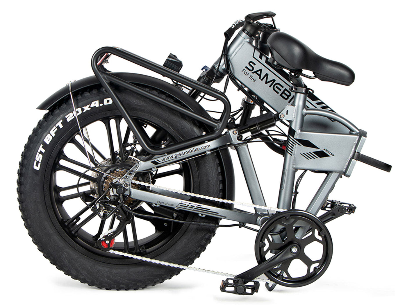 SAMEBIKE XWLX09 Foldable Electric Bike - 750W Motor, 32 km/h, 20x4 Tires, 80 km Range
