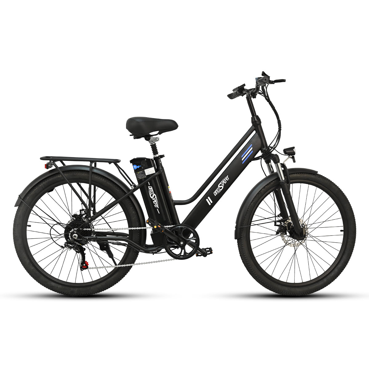 ONESPORT OT18-3 Electric Bike - 26" Wire-Spoke Wheels, 14.4AH Battery, Single-Speed