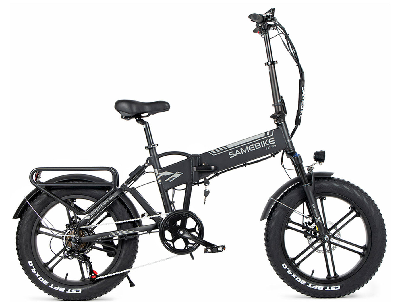 SAMEBIKE XWLX09 Foldable Electric Bike - 750W Motor, 32 km/h, 20x4 Tires, 80 km Range