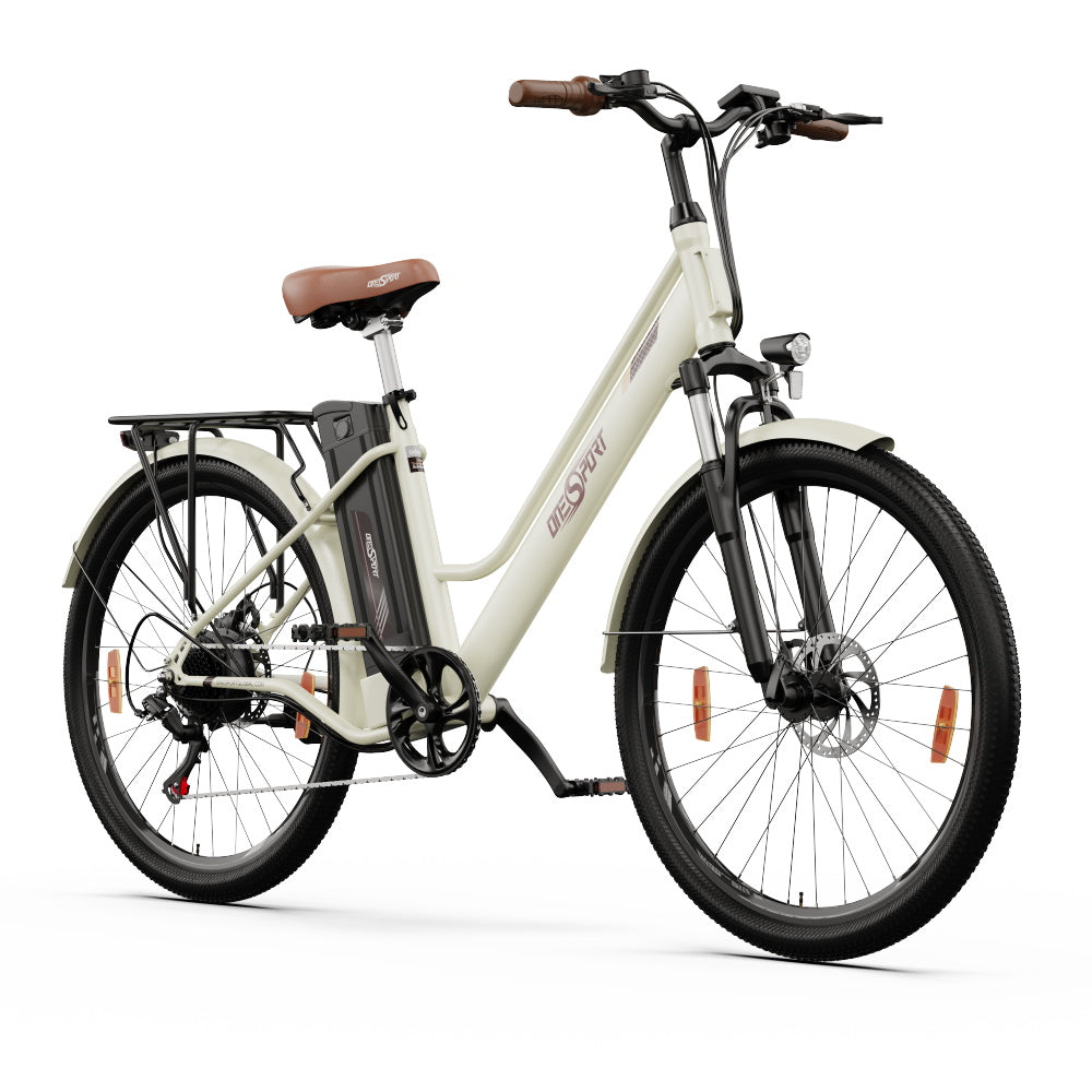 ONESPORT OT18-3 Electric Bike - 26" Wire-Spoke Wheels, 14.4AH Battery, Single-Speed