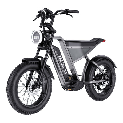 GUNAI-Y Electric Bike: 1000W Motor, 48V 18AH Battery, 60KM/h Speed, 50-90KM Range, Hydraulic Disc Brakes, 20"x4" Fat Tires