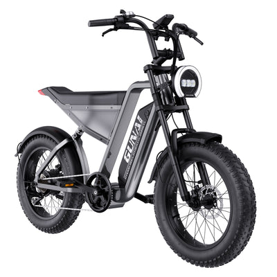GUNAI-Y Electric Bike: 1000W Motor, 48V 18AH Battery, 60KM/h Speed, 50-90KM Range, Hydraulic Disc Brakes, 20"x4" Fat Tires