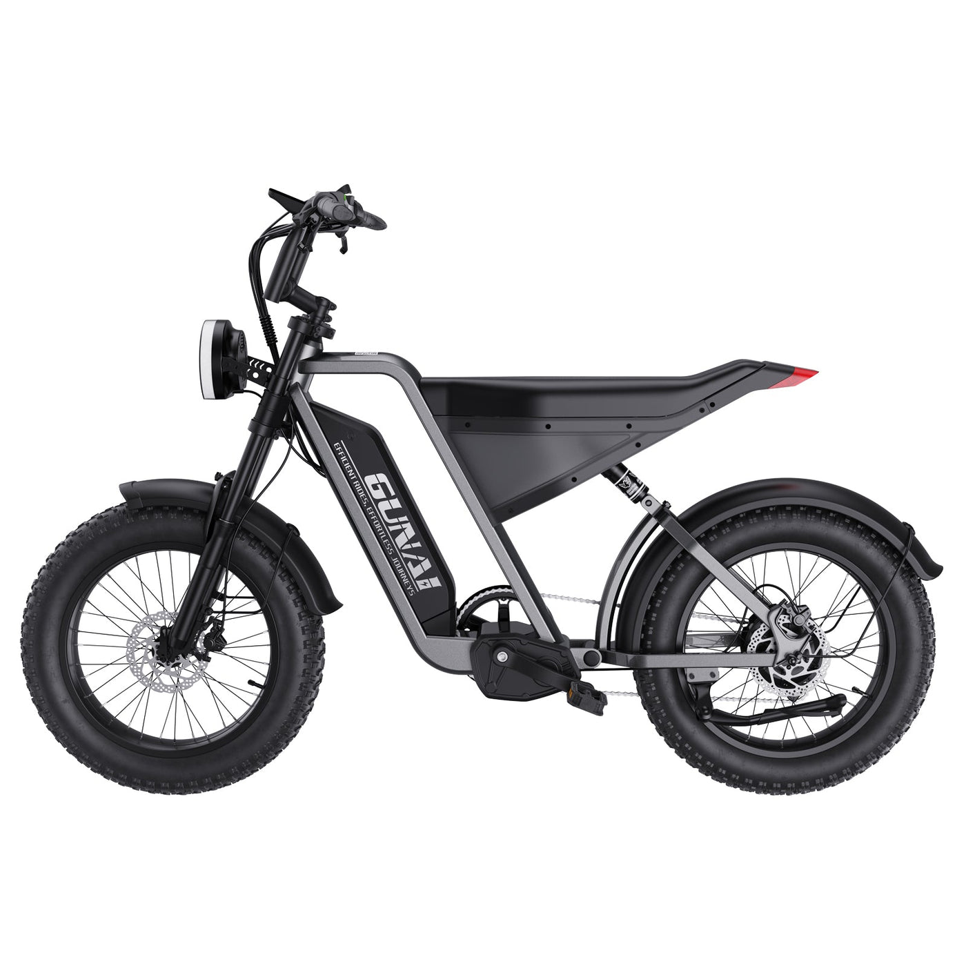 GUNAI-Y Electric Bike: 1000W Motor, 48V 18AH Battery, 60KM/h Speed, 50-90KM Range, Hydraulic Disc Brakes, 20"x4" Fat Tires