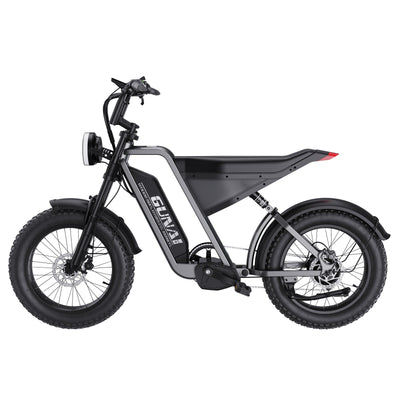 GUNAI-Y Electric Bike: 1000W Motor, 48V 18AH Battery, 60KM/h Speed, 50-90KM Range, Hydraulic Disc Brakes, 20"x4" Fat Tires