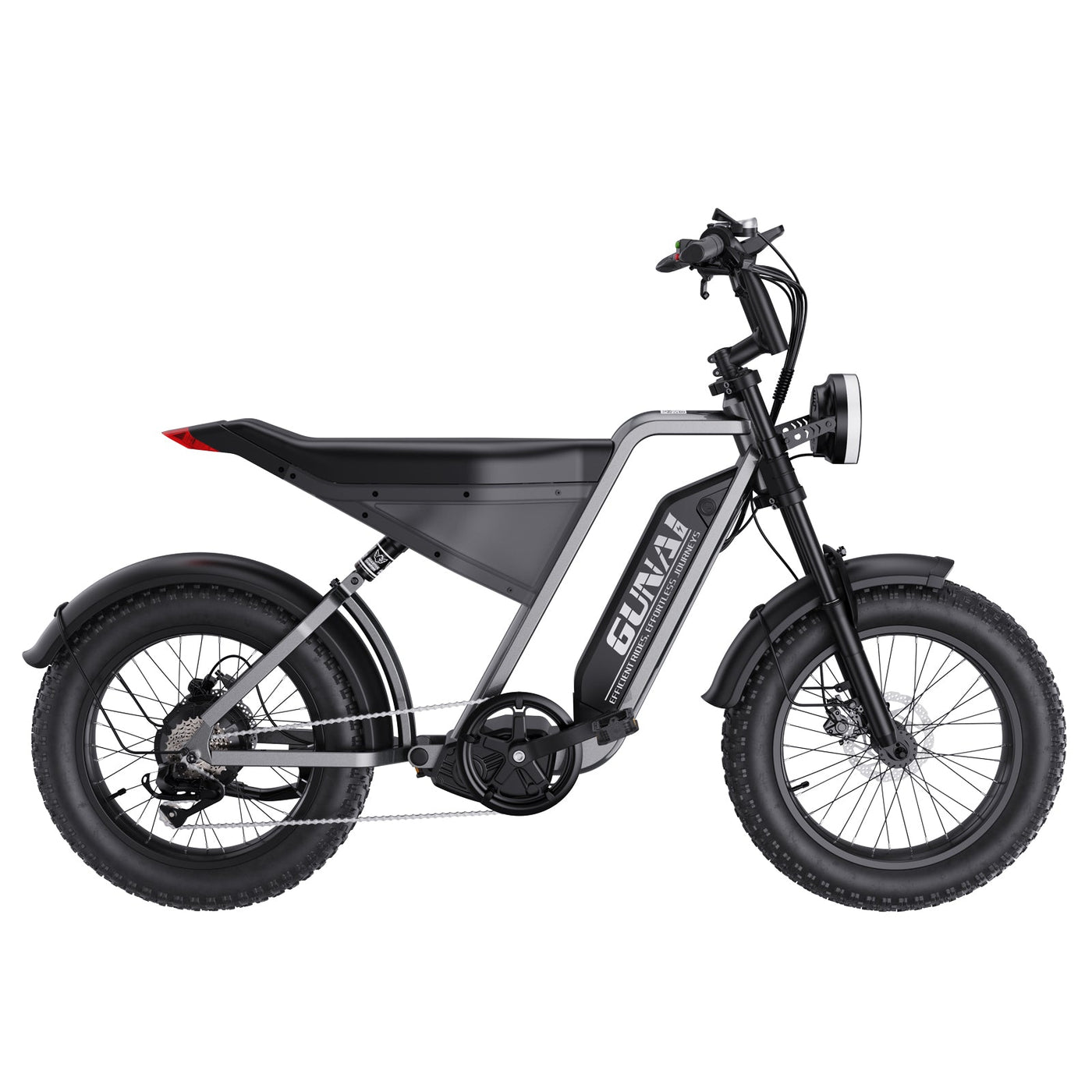 GUNAI-Y Electric Bike: 1000W Motor, 48V 18AH Battery, 60KM/h Speed, 50-90KM Range, Hydraulic Disc Brakes, 20"x4" Fat Tires