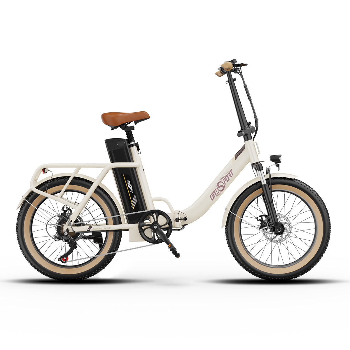 ONESPORT OT16-2 Electric Bike - 48V 15AH, 20" Tires, 7-Speed, LCD Display, IP54 Rated